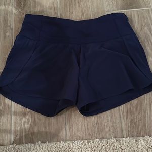 Navy Lululemon Speed Up Shorts